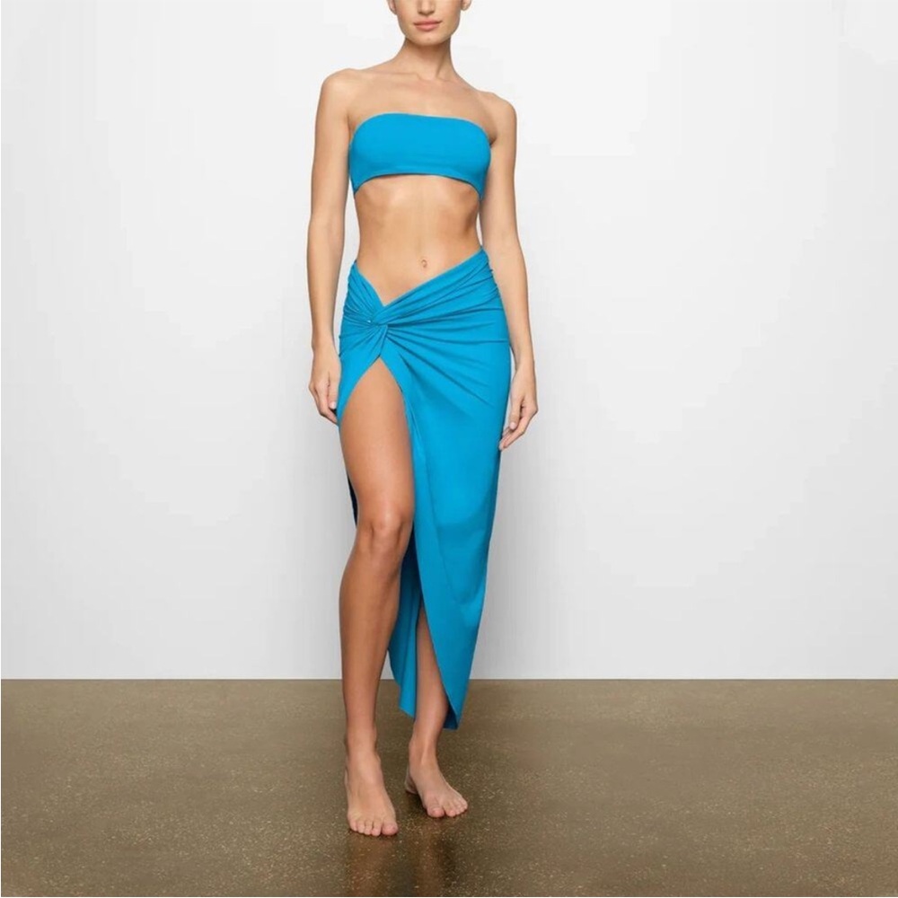 SWIM SARONG SKIRT | TURQUOISE - TURQUOISE / S